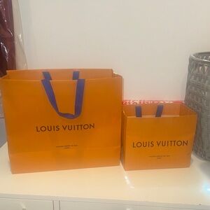 Louis Vuitton Tangerine Bags with Indigo Handles